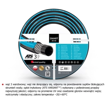 Wąż ogrodowy Smart Ats 3/4" 50m