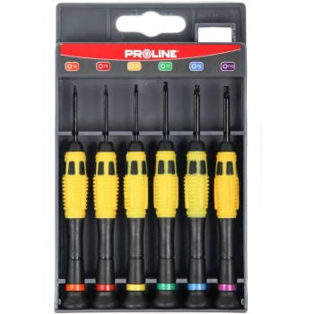 Wkrętaki zegarmistrzowskie TORX T4-T10 szt.6 PROLINE (10225)