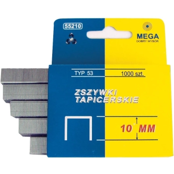 Zszywki 10mm, opakowanie 1000 szt., typ 53 MEGA (55210)