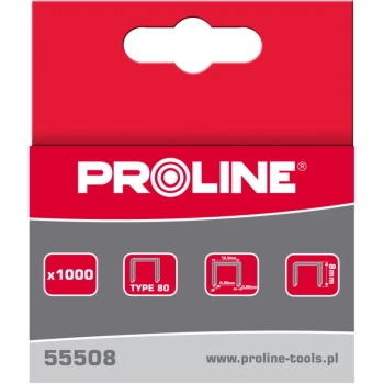 Zszywki hartowane TYP 80 12,9x0,95mm H:6-16mm PROLINE (55506)