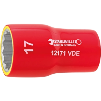 Nasadka 3/8" 9mm, 12-kątna, krótka, izolowana 1000V VDE, (12171 VDE 9), Stahlwille [02380009]