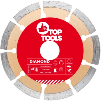 Tarcza diamentowa 115 x 22.2 mm, segmentowa Top Tools (61H315)