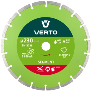 Tarcza diamentowa 230 x 22.2 mm, segmentowa VERTO (61H3S9)