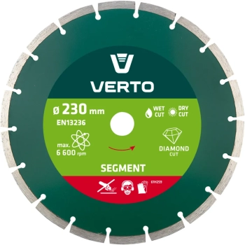 Tarcza diamentowa 230 x 22.2 mm, segmentowa VERTO (61H2S9)