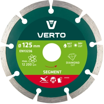 Tarcza diamentowa 125 x 22.2 mm, segmentowa VERTO (61H2S5)