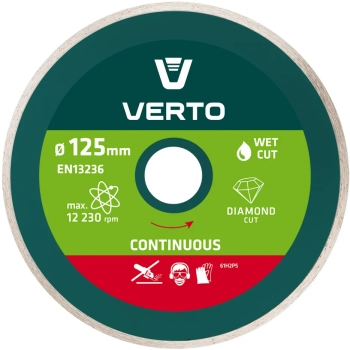 Tarcza diamentowa 125 x 22.2 mm, pełna VERTO (61H2P5)