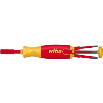 Wkrętak z magazynkiem bitów LiftUp electric TORX® z 6 bitami slimBit w opakowaniu blistrowym  Wiha (41158)